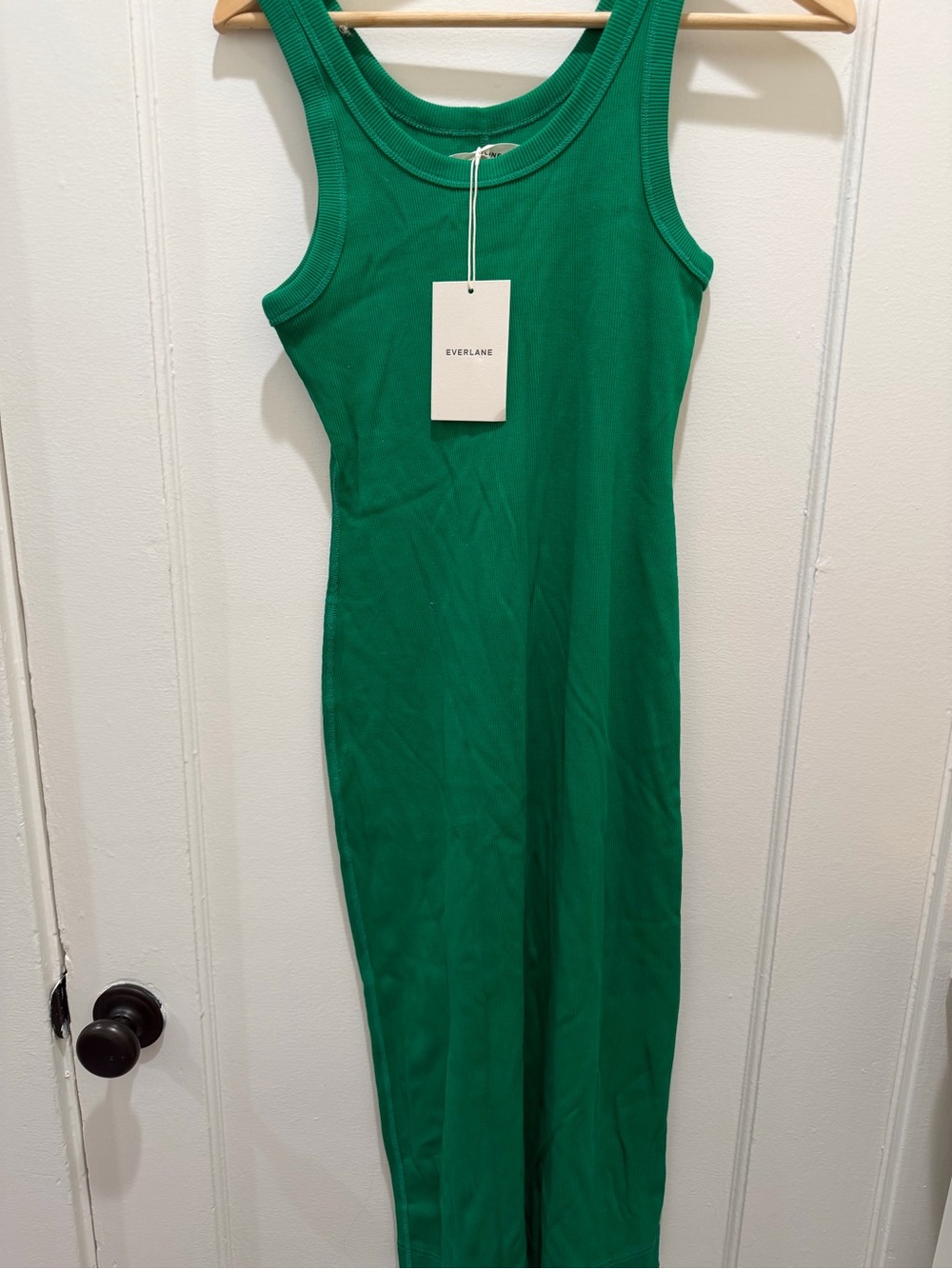Everlane 90s Emerald Ribbed Maxi Tank Dress